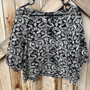 About A Girl blouse mid sleeve size small women K